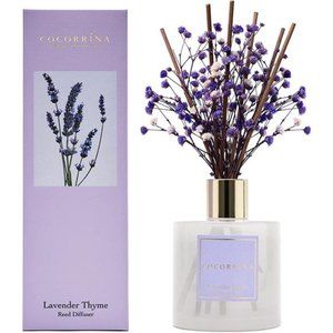 Premium Reed Diffuser Set with Preserved Baby's Breath & Cotton Stick Lavender